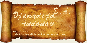 Đenadija Andonov vizit kartica